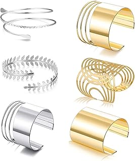 6pcs Open wide envelope bracelets for women with open envelope bracelet adjustable in silver gold, jewelry in golden silver, gift jewelry for women girls, metal metal.. Shop with ease at DIAYTAR NIGERIA and enjoy our extensive product range delivered at affordable rates.