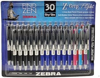 Zebra ZGRIP Flight Pen 1.2 mm - Package of 30 multicolored pens.. Your everyday shopping destination, DIAYTAR NIGERIA offers quality and value delivered within days.