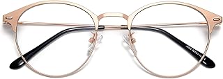 Leifho glasses blocking blue light for women and men - Vintage metal frame glasses - Transparent anti -dazzling/eye tiredness glasses.. DIAYTAR NIGERIA brings the marketplace home to you with affordable prices and delivery in 5-8 days.