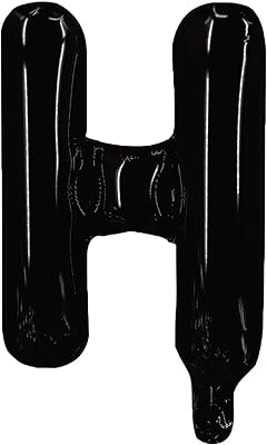 Aluminum festive balloon, Letter H, from Party Time - Black.. Home to endless choices and pocket-friendly prices — DIAYTAR Nigeria.