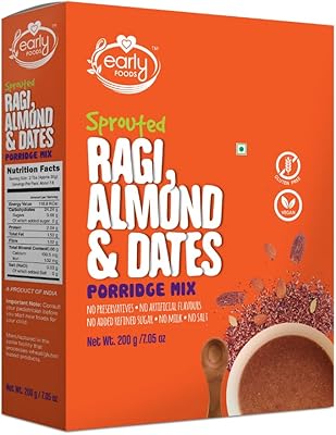 Mixture of ragi porridge, almonds and dates from early foods, 200 g.. Experience the convenience of one-stop shopping with DIAYTAR NIGERIA's diverse and affordable marketplace.