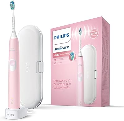 Philips Sonicare ProtectiveClean 4300 Electric toothbrush with travel bag - Pastel pink (British bathroom socket with 2 pin) - HX6806/03.. Join the movement — fast, affordable shopping only at DIAYTAR Nigeria.