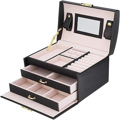 Jewelry box for women and girls (black-03).. Say hello to Nigeria’s fastest-growing e-commerce site — DIAYTAR Nigeria.