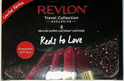 Set of 4 super lustrous revlon lipsticks with pouch - Reds to love.. Reliable delivery, all over Nigeria — that’s DIAYTAR Nigeria promise.