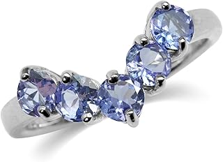 Sterling 925 Sterling Ring in the shape of a V with true Tanzanite of 1.25 Carat and 5 stones of 1.25 Carat.. Your trusted marketplace, DIAYTAR NIGERIA offers extensive variety with delivery within 8 days.