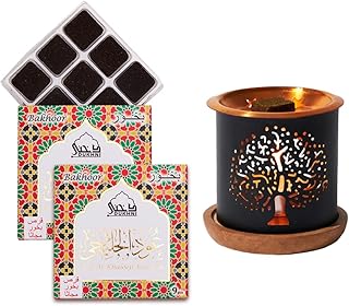 A diversified box of Dakhni Oud incense (20 pieces) and a strange design burner.. Shop smart, shop DIAYTAR — Nigeria’s trusted e-commerce site.