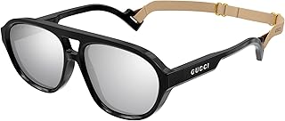 Men's sunglasses GG1239S Black Silver Elastic band 58 16 145.. DIAYTAR NIGERIA: Where shopping is affordable, selection is vast, and delivery is always reliable.