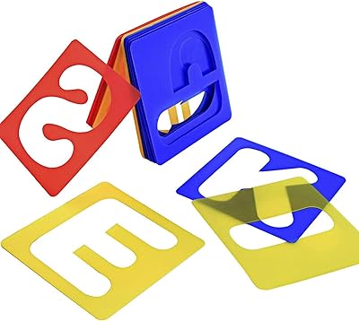 Set of alphabet stencils 26 pieces plastic letters for learning painting, craft embellishment, learning tool for preschool children (3.62 "x 3.62")).. DIAYTAR NIGERIA: Where affordability meets variety, with thousands of products delivered in less than 8 days.