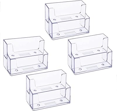 4-room carrier carrier carriers of acrylic visit card holders with 2 pockets for desktop.. DIAYTAR NIGERIA: Your partner in affordable online shopping with dependable delivery within 8 days.