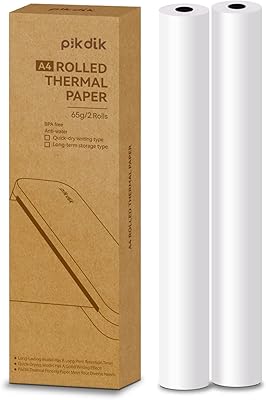 Roller thermal paper in A4 format - 8 -inch fast -drying thermal paper compatible with the Pic Deck A40 printer, the Peripag A40 printer, Beebrang, Piezooffice, Boyunger.. Enjoy a hassle-free shopping experience with DIAYTAR Nigeria, where products are categorized for your convenience and delivery is always on time.