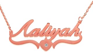 Aaliyah - Personalized first name necklace - 18 carat pink gold plated - heart -shaped.. Your ideal shopping companion, DIAYTAR NIGERIA offers unmatched variety with delivery within a week.