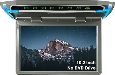 XTRONS 1080p car video player, 10.2 inch HD HD screen, monitor mounted on the roof, ultra-slim folding down for cars, support for IR/USB/SD/HDMI input (without DVD reader) (steel gray).. Your everyday shopping companion, DIAYTAR NIGERIA offers unbeatable value with nationwide delivery.