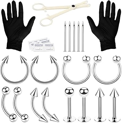 BODY J4YOU 20PC PRO DIRECTING KIT BCR CBR Labret Tragus Nose Lip 16G Steel jewelry.. Discover endless possibilities with DIAYTAR NIGERIA's extensive product range and affordable shipping.