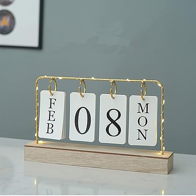 Perpetual folding wooden folding office calendar 2023 for daily, office, house, annual monthly and weekly planner, kitchen and desk decoration, white color.. DIAYTAR NIGERIA delivers affordability and convenience to your doorstep within 8 days of purchase.