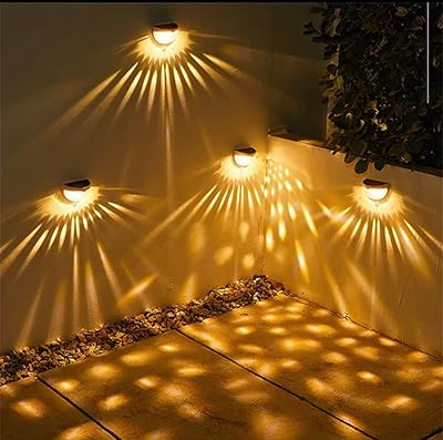 Outdoor solar wall lights (4 pieces) IP65 waterproof garden lamps 92 Solar fence lights for Christmas decoration (hot).. DIAYTAR NIGERIA: Where shopping dreams become reality with affordable prices and prompt shipping.