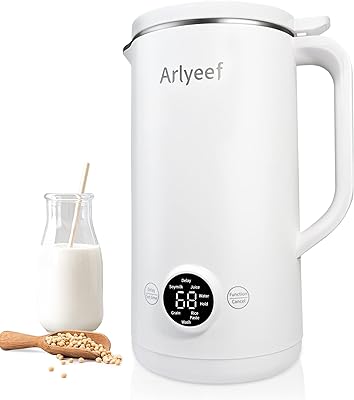 Arlif automatic soybean machine, 20 oz (600 ml) without dairy products, nuts, almonds, oats, coconut with knitting coland, boiling water, delayed start/healing warm and without BPA, white.. DIAYTAR NIGERIA revolutionizes online retail with our extensive selection and dependable shipping service.