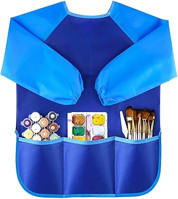 Children's arts aprons 2 pieces of Long sleeve waterproof drawing apron with 3.. Shop with confidence at Nigeria's leading affordable e-commerce platform with reliable delivery services.