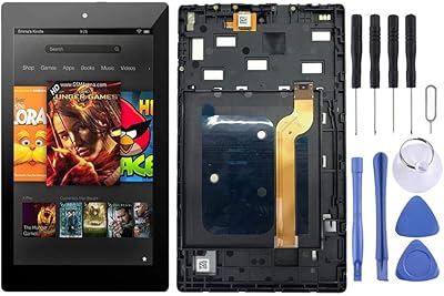 LCD screen and QGTONG-AE scanner full assembly with frame for Amazon Kindle Fire HD 7 2019 9th M8S26G.. Your digital shopping destination, DIAYTAR NIGERIA combines variety with affordability and quick delivery.