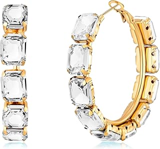 Elegant Rhinestone Earns for Women, Stainless Steel, Anti-Allergy, Large Multicolor Crystal Brilliant for Gifts.. Discover why millions choose DIAYTAR for affordable online shopping with delivery in just 5-8 days.