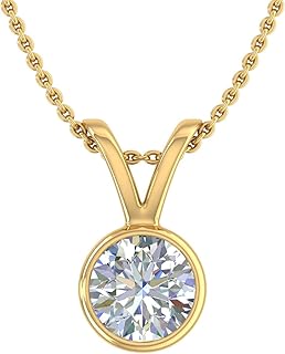Solitaire pendant 1/2 carat in 14 carat gold - IGI certified (Silver chain included).. Shop with confidence at DIAYTAR NIGERIA, offering thousands of products with budget-friendly shipping.