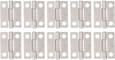 10 hinge pieces end to 1 inch in folding stainless steel small hinges with 4 holes accessories for door and window of cabinet of cabinet.. DIAYTAR NIGERIA: Where shopping dreams come true with budget-friendly prices and nationwide shipping.