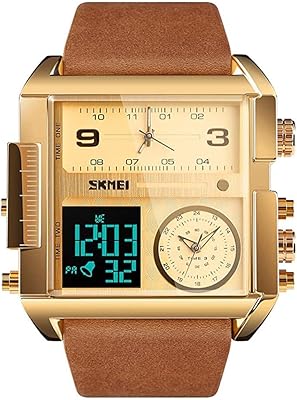 Digital sports watch for men, LED square analog quartz watch with several time -resistant timetables with men's gift box by dhnq, black.. DIAYTAR NIGERIA makes every purchase count with our affordable prices and reliable 5-8 day shipping.