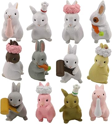 Morph me 12 pieces of decoration of cake in the shape of a mini rabbit Easter rabbit for set.. Experience the DIAYTAR difference with our vast product selection and delivery within 5-8 days.