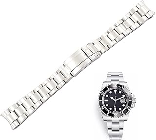 20 21mm Stainless steel Watch Solid steel curve curved jeller screws wrist bracelet for rolex submariner oyster datejust.. No hassle, just shopping — DIAYTAR Nigeria delivers in under 8 days.
