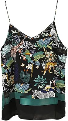 HOBIVA Night shirt national style spring summer women spaghetti strap strap vintage tank length printed camisseline holes of v high v v high v v high vs (size: m).. Your everyday shopping destination, DIAYTAR NIGERIA offers quality and value delivered within days.