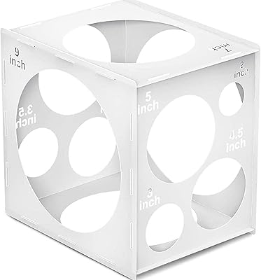 Cube size determinator with 11 folding holes, balloon measurement tool for the decoration of balloons, balloon arches, balloon columns, wedding birthday party (plastic).. Your ideal shopping partner, DIAYTAR NIGERIA offers extensive variety with reliable nationwide shipping.