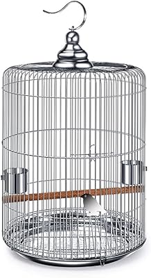 Round bird cage in metal of cages wall suspension for parakeets.. DIAYTAR NIGERIA: Creating access to affordable products for every Nigerian with our swift delivery service.