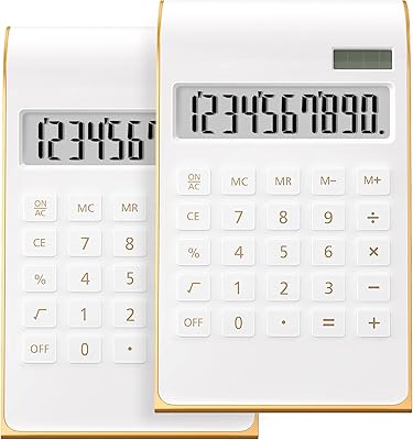 Calculators, set of 2 desktop calculators with large LCD screen, 10 -digit solar power supply, essential desktop calculator, golden office supplies and accessories.. DIAYTAR Nigeria: Your one-stop online shop with unbeatable prices and nationwide delivery in under 8 days.
