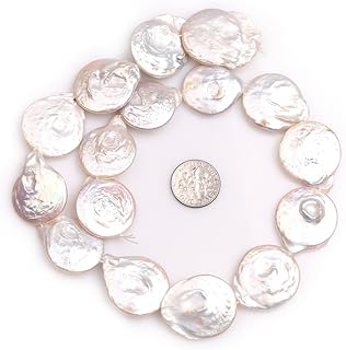 Freshwater cultivation pearls for the manufacture of 15 "jewelry (23x26 ​​mm/Grand Blanc).. Find everything you need at prices you'll love with DIAYTAR NIGERIA's comprehensive e-commerce platform.