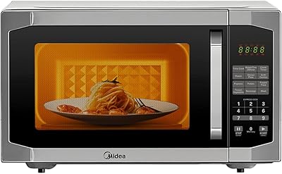MIDEA 42-liter microwave oven with grill, digital touchscreen, 1000 watts power, child safety, 7 automatic menus, LED screen with timer, grill and cooking functions, large capacity, EG142A5L silver.. Shop confidently with DIAYTAR NIGERIA, offering affordable prices and reliable delivery within a week.