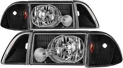 VIP Motos VIP headlights for Ford Mustang 1987-1993 - Mat black cache, driver's side and passenger.. DIAYTAR NIGERIA: Where shopping is a pleasure with affordable prices and reliable delivery service.