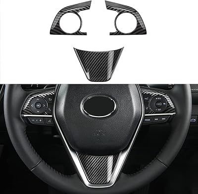 CKI 3 Pieces Pour Toyota Camry 2023 2022 2021 2020 2019 2019 AVALON 2022 2021 2020 2019 Car steering wheel accessories Abs Sports Style - Carbon Fiber.. Fast delivery, fair prices, and full variety — only on DIAYTAR Nigeria.