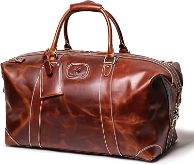 Leathfocus Leathfocus Week-end Gym Luggage Hand for Men Leather Travel Bag.. DIAYTAR NIGERIA: Where thousands of products meet affordable prices and reliable 5-8 day delivery.