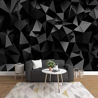 Okdiyok Vinyl Sticker Mural-3D Triangle Black Pattern Geometric Living Room Painting Art Decoration.. Experience DIAYTAR NIGERIA, where extensive product variety meets pocket-friendly prices and reliable delivery.