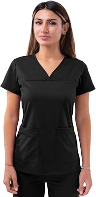 ADAR PRO medical uniform for women - medical blouse with v, black, size s.. DIAYTAR NIGERIA: Making quality products accessible to all Nigerians at affordable prices.