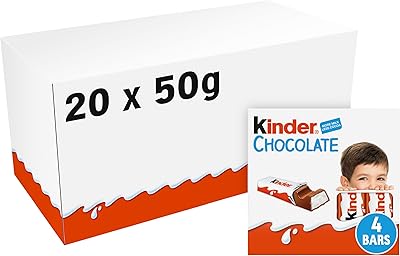 Kinder chocolate 1000 grams pack of 20 pieces (80 pieces).. DIAYTAR NIGERIA: Creating access to affordable products for every Nigerian with our swift delivery service.