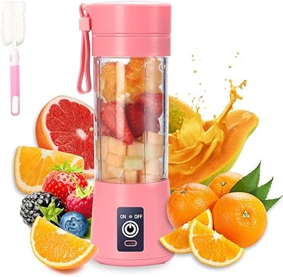 Portable mixer View, Personal fruit mixer rechargeable by USB of 380 ml, mini mixture of Fruit juice Smoothie Milkshake for sport, office, trips (pink).. DIAYTAR NIGERIA makes quality accessible with our extensive catalog and competitive delivery rates.