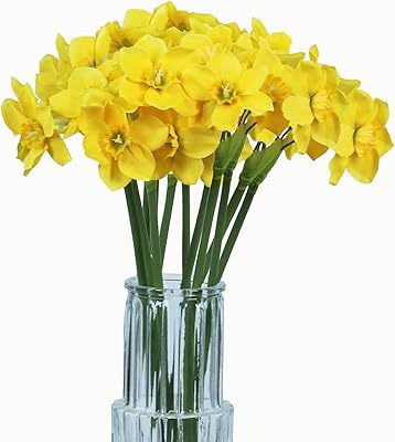 Tinsoo Artificial Jonquilles 15.8 inches Spring Fleur Floremps Floral Composition of Silk Strunging for Wedding Festival Decoration at home (yellow, 12).. Shop with purpose at DIAYTAR NIGERIA and receive quality products at budget rates within 8 days.
