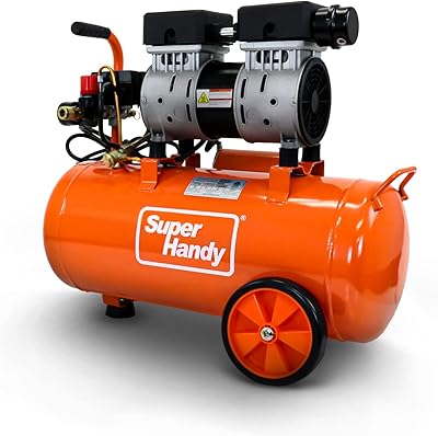 Superhandy air compressor tank of 6.3 gallons fill in 150 seconds max 120 psi ultra -silent, oil, mechanical pressure gauge, robust steel tank for tire repair, construction, nails, tire tools.. DIAYTAR NIGERIA: Where every Nigerian finds affordable products delivered within the week.