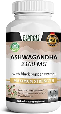 Pure and natural organic ashwagandha root and Ashwagandha 2100 mg extract powder promote stress relief, improvement in mood and immune system - 100 vegetarian capsules.. Buy better with DIAYTAR Nigeria — the ultimate e-commerce platform in Nigeria.