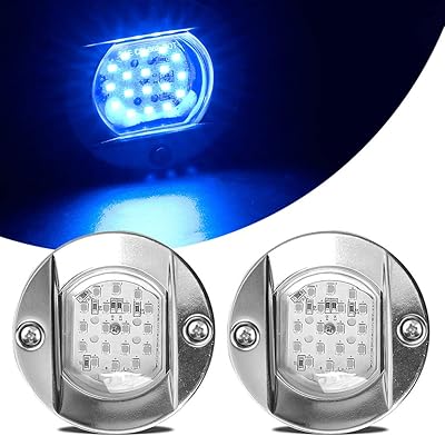 Hosoko P0-1 18led Marine Led Boating Lights, Blue, 2 x 1200 Lumens 10-36V, 3 inch round, stainless steel IP68 316 for yacht, pontoon, sailboat, swimming pool, boat, ship.. Shop from Nigeria's largest product selection at DIAYTAR, with budget-friendly prices and swift delivery.
