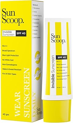 Invisible sunscreen Sunscoop | SPF 40 | For all skin types | Ultra-light and rapid absorption | Without dominant white | Transparent sunscreen based on frost | For men and women | Ultimate sun protection | 45 g.. Get access to thousands of affordable products only on DIAYTAR Nigeria.