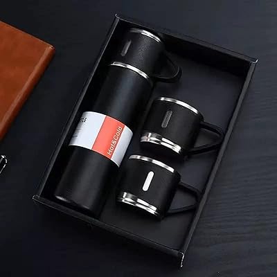 Stainless steel void gift box set: insulated water bottle to travel and drink outdoors (black).. Why shop anywhere else? DIAYTAR Nigeria has it all, at prices you’ll love.