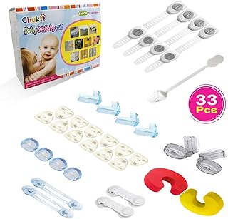 Set of angle protection for choco cabinet lock, children's safety kit with sockets, oven handle cover, toilet lock, door pin protectors - 33 pieces.. Shop like never before with DIAYTAR NIGERIA's comprehensive marketplace and budget-friendly shipping.