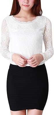 Transparent lace blouse with long sleeves and floral embroidery for women.. Big selection, small prices — shop now on DIAYTAR Nigeria.