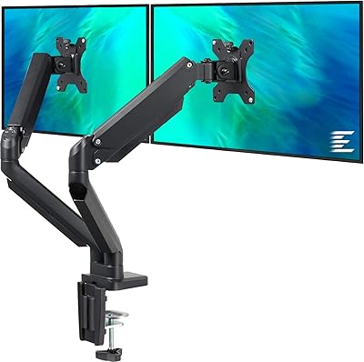 Support for Elitaab double screen - Fully adjustable height -adjustable screen armrest with gas springs for two screens from 17 to 32 inch.. No more overpriced stores — DIAYTAR Nigeria brings the best to your door.